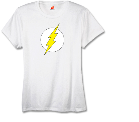 white flash t shirt